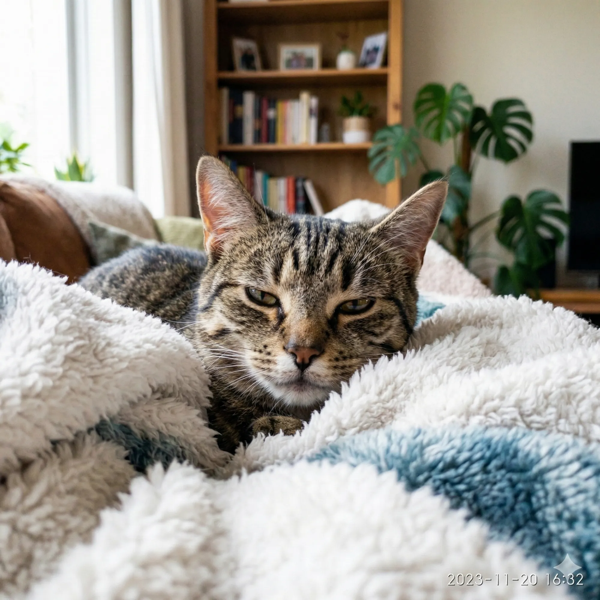 Knusse Cyperse Kat Slaapt Kruissteekpatroon